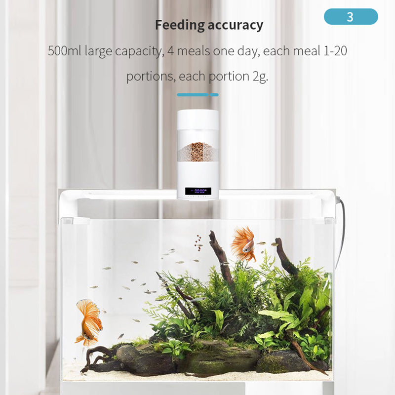 O2 Smart Fish Feeder LED Screen Digital Display Automatic Fish Feeder Fish Food Dispenser for Fish Tank O2 Smart Fish Feeder LED Screen Digital Display Automatic Fish Feeder Fish Food Dispenser for Fish Tank